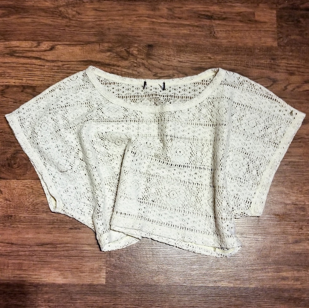 White Lace Crop Top